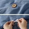 imageBedsure Linen Duvet Cover King  Linen Cotton Blend Duvet Cover Set Light Khaki Color Duvet Cover 3 Pieces 1 Duvet Cover 104 x 90 Inches and 2 Pillowcases Comforter Sold Separately11  Foggy Blue No Comforter