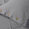 imageBedsure Linen Duvet Cover King  Linen Cotton Blend Duvet Cover Set Light Khaki Color Duvet Cover 3 Pieces 1 Duvet Cover 104 x 90 Inches and 2 Pillowcases Comforter Sold Separately02  Grey No Comforter