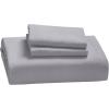 imageBedsure Linen Duvet Cover King  Linen Cotton Blend Duvet Cover Set Light Khaki Color Duvet Cover 3 Pieces 1 Duvet Cover 104 x 90 Inches and 2 Pillowcases Comforter Sold Separately09 Silver Grey No Comforter