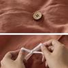 imageBedsure Linen Duvet Cover King  Linen Cotton Blend Duvet Cover Set Light Khaki Color Duvet Cover 3 Pieces 1 Duvet Cover 104 x 90 Inches and 2 Pillowcases Comforter Sold Separately32  Terracotta No Comforter