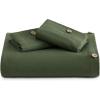 imageBedsure Linen Duvet Cover King  Linen Cotton Blend Duvet Cover Set Light Khaki Color Duvet Cover 3 Pieces 1 Duvet Cover 104 x 90 Inches and 2 Pillowcases Comforter Sold Separately14  Olive Green No Comforter