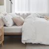 imageBedsure Linen Duvet Cover King  Linen Cotton Blend Duvet Cover Set Light Khaki Color Duvet Cover 3 Pieces 1 Duvet Cover 104 x 90 Inches and 2 Pillowcases Comforter Sold Separately07  White No Comforter