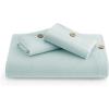 imageBedsure Linen Duvet Cover Queen Size  Linen Cotton Blend Bedding Set Soft ampamp Cozy 3 Pieces 1 Duvet Cover 90x90 Inches and 2 Pillowcases Light Khaki Color Cooling Bedding Comforter Sold Separately32  Spa Blue No Comforter