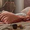 imageBedsure Linen Duvet Cover Queen Size  Linen Cotton Blend Bedding Set Soft ampamp Cozy 3 Pieces 1 Duvet Cover 90x90 Inches and 2 Pillowcases Light Khaki Color Cooling Bedding Comforter Sold Separately32  Terracotta No Comforter