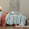imageBedsure Linen Duvet Cover Queen Size  Linen Cotton Blend Bedding Set Soft ampamp Cozy 3 Pieces 1 Duvet Cover 90x90 Inches and 2 Pillowcases Light Khaki Color Cooling Bedding Comforter Sold Separately32  Spa Blue No Comforter