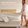 imageBedsure Linen Sheets  Queen Size Bed Blend from Linen Cotton Bedsheets Breathable Cotton Bedsheets Gifts for All Seasons 4 Pieces Linen01  Linen