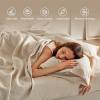 imageBedsure Linen Sheets  Queen Size Bed Blend from Linen Cotton Bedsheets Breathable Cotton Bedsheets Gifts for All Seasons 4 Pieces Linen01  Linen