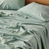 imageBedsure Linen Sheets  Queen Size Bed Blend from Linen Cotton Bedsheets Breathable Cotton Bedsheets Gifts for All Seasons 4 Pieces Linen03  Green