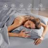 imageBedsure Linen Sheets  Queen Size Bed Blend from Linen Cotton Bedsheets Breathable Cotton Bedsheets Gifts for All Seasons 4 Pieces Linen05  Light Grey