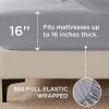 imageBedsure Linen Sheets  Queen Size Bed Blend from Linen Cotton Bedsheets Breathable Cotton Bedsheets Gifts for All Seasons 4 Pieces Linen05  Light Grey