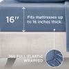 imageBedsure Linen Sheets  Queen Size Bed Blend from Linen Cotton Bedsheets Breathable Cotton Bedsheets Gifts for All Seasons 4 Pieces Linen07  Blue