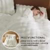 imageBedsure Luxurious Faux Fur Duvet Cover Queen Size Set  Ultra Soft ampamp Fluffy ampamp Cozy ampamp Warm  Elegant Shaggy Bubble Design Bedding with Duvet Cover and Pillow Shams Coconut White