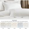 imageBedsure Luxury Hotel Duvet Cover Queen Size 100 White Cotton Embroidery Bedding Set Includes 1 Duvet Cover 90x90 Inches with Zipper Closure ampamp 2 Pillow Shams Comforter Sold Separately02  Curly Frame White No Comforter