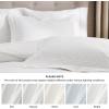 imageBedsure Luxury Hotel Duvet Cover Queen Size 100 White Cotton Embroidery Bedding Set Includes 1 Duvet Cover 90x90 Inches with Zipper Closure ampamp 2 Pillow Shams Comforter Sold Separately04  Rope White No Comforter