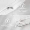 imageBedsure Luxury Hotel Duvet Cover Queen Size 100 White Cotton Embroidery Bedding Set Includes 1 Duvet Cover 90x90 Inches with Zipper Closure ampamp 2 Pillow Shams Comforter Sold Separately04  Rope White No Comforter