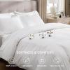 imageBedsure Luxury Hotel Duvet Cover Queen Size 100 White Cotton Embroidery Bedding Set Includes 1 Duvet Cover 90x90 Inches with Zipper Closure ampamp 2 Pillow Shams Comforter Sold Separately04  Rope White No Comforter