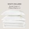 imageBedsure Luxury Hotel Duvet Cover Queen Size 100 White Cotton Embroidery Bedding Set Includes 1 Duvet Cover 90x90 Inches with Zipper Closure ampamp 2 Pillow Shams Comforter Sold Separately02  Curly Frame White No Comforter