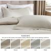imageBedsure Luxury Hotel Duvet Cover Queen Size 100 White Cotton Embroidery Bedding Set Includes 1 Duvet Cover 90x90 Inches with Zipper Closure ampamp 2 Pillow Shams Comforter Sold Separately01  Rope Linen No Comforter