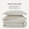 imageBedsure Luxury Hotel Duvet Cover Queen Size 100 White Cotton Embroidery Bedding Set Includes 1 Duvet Cover 90x90 Inches with Zipper Closure ampamp 2 Pillow Shams Comforter Sold Separately01  Rope Linen No Comforter