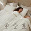 imageBedsure Luxury Velvet Quilt King Size Set  Lightweight Velvet Comforter King Corduroy Cloud Bedspread Coverlet Quilted Bedding Set Soft Winter Quilt with 2 Pillow Shams 106quotx96quot Ivory White06  Ivory White