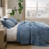 imageBedsure Luxury Velvet Quilt King Size Set  Lightweight Velvet Comforter King Corduroy Cloud Bedspread Coverlet Quilted Bedding Set Soft Winter Quilt with 2 Pillow Shams 106quotx96quot Ivory White03  Blue