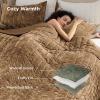 imageBedsure Luxury Velvet Quilt King Size Set  Lightweight Velvet Comforter King Corduroy Cloud Bedspread Coverlet Quilted Bedding Set Soft Winter Quilt with 2 Pillow Shams 106quotx96quot Ivory White05  Caramel Gold