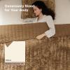 imageBedsure Luxury Velvet Quilt King Size Set  Lightweight Velvet Comforter King Corduroy Cloud Bedspread Coverlet Quilted Bedding Set Soft Winter Quilt with 2 Pillow Shams 106quotx96quot Ivory White05  Caramel Gold