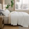 imageBedsure Luxury Velvet Quilt King Size Set  Lightweight Velvet Comforter King Corduroy Cloud Bedspread Coverlet Quilted Bedding Set Soft Winter Quilt with 2 Pillow Shams 106quotx96quot Ivory White04  Cream White