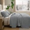 imageBedsure Luxury Velvet Quilt King Size Set  Lightweight Velvet Comforter King Corduroy Cloud Bedspread Coverlet Quilted Bedding Set Soft Winter Quilt with 2 Pillow Shams 106quotx96quot Ivory White02  Sliver Gray