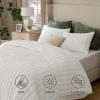 imageBedsure Luxury Velvet Quilt King Size Set  Lightweight Velvet Comforter King Corduroy Cloud Bedspread Coverlet Quilted Bedding Set Soft Winter Quilt with 2 Pillow Shams 106quotx96quot Ivory White04  Cream White