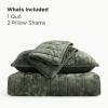 imageBedsure Luxury Velvet Quilt King Size Set  Lightweight Velvet Comforter King Corduroy Cloud Bedspread Coverlet Quilted Bedding Set Soft Winter Quilt with 2 Pillow Shams 106quotx96quot Ivory White01  Olive Green
