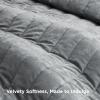 imageBedsure Luxury Velvet Quilt King Size Set  Lightweight Velvet Comforter King Corduroy Cloud Bedspread Coverlet Quilted Bedding Set Soft Winter Quilt with 2 Pillow Shams 106quotx96quot Ivory White02  Sliver Gray