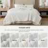 imageBedsure Luxury Velvet Quilt King Size Set  Lightweight Velvet Comforter King Corduroy Cloud Bedspread Coverlet Quilted Bedding Set Soft Winter Quilt with 2 Pillow Shams 106quotx96quot Ivory White04  Cream White