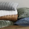 imageBedsure Luxury Velvet Quilt King Size Set  Lightweight Velvet Comforter King Corduroy Cloud Bedspread Coverlet Quilted Bedding Set Soft Winter Quilt with 2 Pillow Shams 106quotx96quot Ivory White05  Caramel Gold