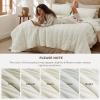 imageBedsure Luxury Velvet Quilt King Size Set  Lightweight Velvet Comforter King Corduroy Cloud Bedspread Coverlet Quilted Bedding Set Soft Winter Quilt with 2 Pillow Shams 106quotx96quot Ivory White06  Ivory White