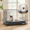 imageBedsure Memory Foam Dog Beds Large Sized Dog  Orthopedic Pet Beds for Crate with Removable Washable Cover and Nonskid Bottom Plush Flannel Fleece Top Pet Mat GreyGrey