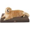 imageBedsure Memory Foam Dog Beds Large Sized Dog  Orthopedic Pet Beds for Crate with Removable Washable Cover and Nonskid Bottom Plush Flannel Fleece Top Pet Mat GreyBrown