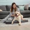 imageBedsure Memory Foam Dog Beds Large Sized Dog  Orthopedic Pet Beds for Crate with Removable Washable Cover and Nonskid Bottom Plush Flannel Fleece Top Pet Mat GreyGrey