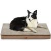imageBedsure Memory Foam Dog Beds Large Sized Dog  Orthopedic Pet Beds for Crate with Removable Washable Cover and Nonskid Bottom Plush Flannel Fleece Top Pet Mat GreyKhaki