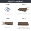 imageBedsure Memory Foam Dog Beds Large Sized Dog  Orthopedic Pet Beds for Crate with Removable Washable Cover and Nonskid Bottom Plush Flannel Fleece Top Pet Mat GreyBrown
