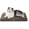 imageBedsure Memory Foam Dog Beds Large Sized Dog  Orthopedic Pet Beds for Crate with Removable Washable Cover and Nonskid Bottom Plush Flannel Fleece Top Pet Mat GreyBrown