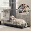 imageBedsure Memory Foam Dog Beds Large Sized Dog  Orthopedic Pet Beds for Crate with Removable Washable Cover and Nonskid Bottom Plush Flannel Fleece Top Pet Mat GreyGrey