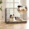 imageBedsure Memory Foam Dog Beds Large Sized Dog  Orthopedic Pet Beds for Crate with Removable Washable Cover and Nonskid Bottom Plush Flannel Fleece Top Pet Mat GreyKhaki