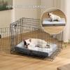 imageBedsure Memory Foam Dog Beds Large Sized Dog  Orthopedic Pet Beds for Crate with Removable Washable Cover and Nonskid Bottom Plush Flannel Fleece Top Pet Mat GreyLight Grey