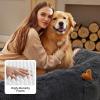 imageBedsure Memory Foam Human Dog Bed 72quotx48quotx12quot Calming Giant Human Dog Bed for Adults People Fits Pet Families with Storage Pocket Fluffy Faux Fur Orthopedic Dog Bean Bed PinkChiseled Stone