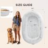 imageBedsure Memory Foam Human Dog Bed 72quotx48quotx12quot Calming Giant Human Dog Bed for Adults People Fits Pet Families with Storage Pocket Fluffy Faux Fur Orthopedic Dog Bean Bed PinkMisty Grey