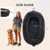 imageBedsure Memory Foam Human Dog Bed 72quotx48quotx12quot Calming Giant Human Dog Bed for Adults People Fits Pet Families with Storage Pocket Fluffy Faux Fur Orthopedic Dog Bean Bed PinkChiseled Stone