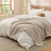 imageBedsure Oatmeal Throw Blankets for Couch  Decorative Waffle Woven Throw Gifts with Tassels Soft and Lightweight Farmhouse Blankets for Couch and Sofa 50x60 Inches02  Oatmeal