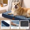 imageBedsure Orthopedic Dog Bed Large Sized Dog  Memory Foam Pet Mattress with Removable Washable Cover and Egg Crate Foam Thick Flat Suitable for Pet Up to 65 lbs 36x27x35 Inches GreyNavy