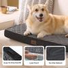 imageBedsure Orthopedic Dog Bed Large Sized Dog  Memory Foam Pet Mattress with Removable Washable Cover and Egg Crate Foam Thick Flat Suitable for Pet Up to 65 lbs 36x27x35 Inches GreyBlack
